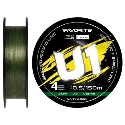 Favorite U1 PE 4x 150m (dark green) #2.5/0.270mm 33lb/15.0kg
