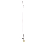 PRZYPON MF - Z GUMKĄ - hak z zadziorem nr 10 DB / plecionka: 0.12mm/10cm - op.8szt.
