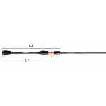 Sakura TSUBAREA SPINNING TSA 662 L - 6'6'' (1,98 m) - 0,5-7 g - 2 Equal sections