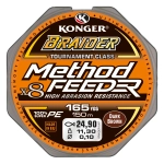 PLECIONKA BRAIDER X8 METHOD FEEDER DARK BROWN 0,14mm/150m KONGER