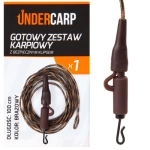 Gotowy zestaw karpiowy z bezpiecznym klipsem z bolcem zielony 100 cm