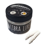 LIBRA LURES - LARVA 35 - 001 WHITE - CHEESE