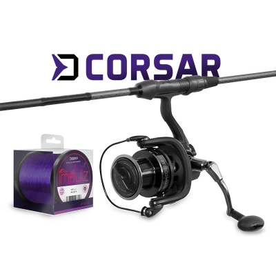 Zestaw karpiowy Delphin CorsaBLACK NERO 360cm/3 części + 8T + 0,30mm
