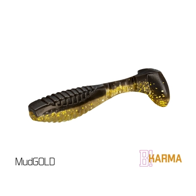 Sztuczna przynęta/guma Delphin KARMA UVs / 5szt 8cm/MudGOLD