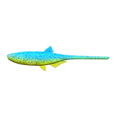 LIBRA LURES - "BLEAK - SLUG TAIL 8,2"" (STANDARD PAINTED)" - 127 - LIME CHARTREUSE/BLUE - NO TASTE