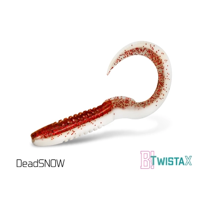 Sztuczna przynęta/guma Delphin TwistaX Eeltail UVs /  6cm/DeadSNOW