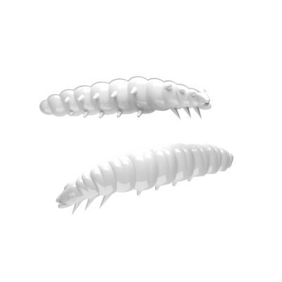 LIBRA LURES - LARVA 35 - 001 WHITE - CHEESE