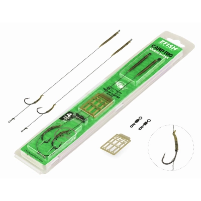 ZFISH Przypon Curve Shank Carp Rig Rozmiar 6