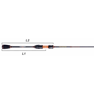 Sakura TSUBAREA SPINNING TSA 662 L - 6'6'' (1,98 m) - 0,5-7 g - 2 Equal sections