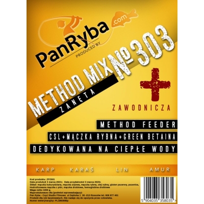 Zanęta Method Feeder 303 + Zawodnicza - Pan Ryba 1 Kg