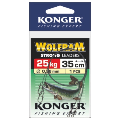 PRZYPON WOLFRAM STRONG 35cm/25KG OP.1SZT KONGER (H10)