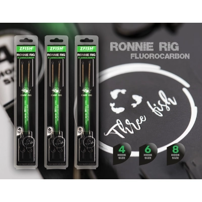 Zestaw ZFISH Fluorocarbon Ronnie Rig 8
