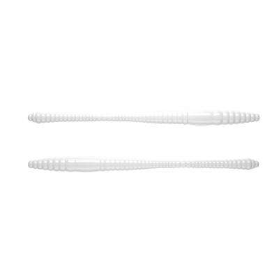 LIBRA LURES - DYING WORM 70 - 001 WHITE - CHEESE