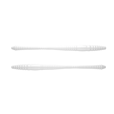 LIBRA LURES - DYING WORM 70 - 001 WHITE - CHEESE