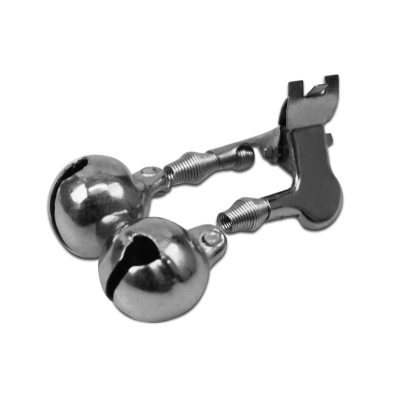 Dzwonek Delphin, metalowy zacisk / 1szt 18mm