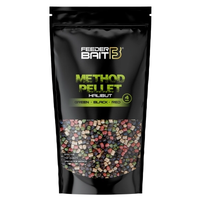 Pellet 4mm Halibut - Green & Black & Red - Feeder Bait