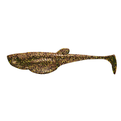 LIBRA LURES - EMBRION SHAD 3" - 033 MOTOR OIL BROWN - FISH