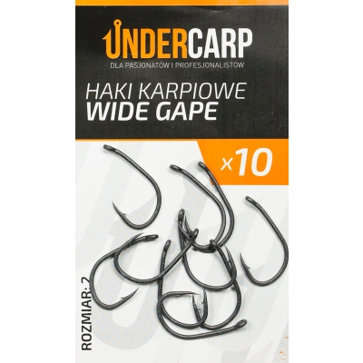 Teflonowe haki karpiowe WIDE GAPE 2