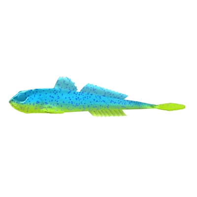 LIBRA LURES - GOBIO 7,3" (CUSTIOM PAINTED) - 127 - LIME CHARTREUSE/BLUE - NO TASTE - PRZYNĘTA DO VERTICALA