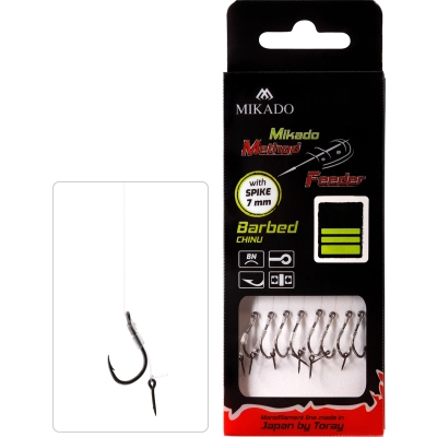 PRZYPON MF - Z IGŁĄ - hak z zadziorem nr 10 / żyłka: 0.23mm/10cm - op.8szt.