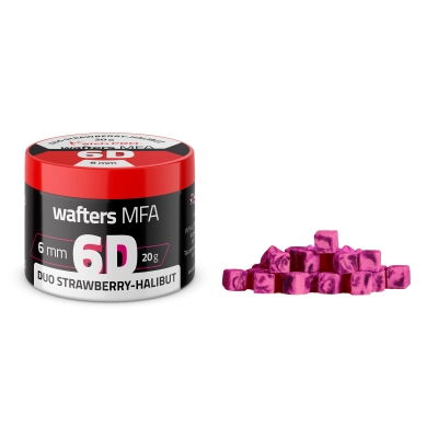 6D WAFTERS MFA DUO STRAWBERRY-HALIBUT 6x6mm 20g MatchPro