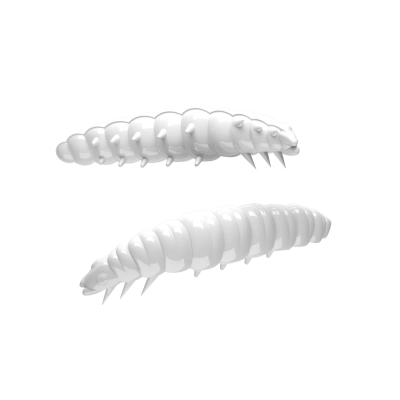 LIBRA LURES - LARVA 30 - 001 - WHITE - NO TASTE
