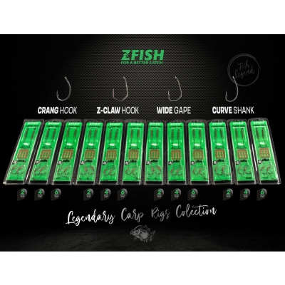 ZFISH Przypon Curve Shank Carp Rig Rozmiar 6