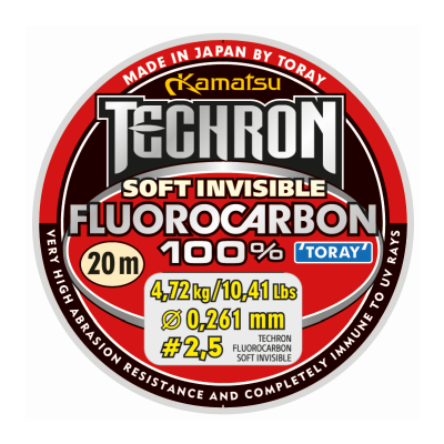 TECHRON FLUOROCARBON 100% SOFT INVISIBLE 0,153/20 KAMATSU