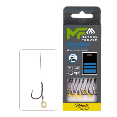 PRZYPON MF - Z GUMKĄ - hak bez zadziora nr 6 DB / plecionka: 0.12mm/10cm - op.8szt.