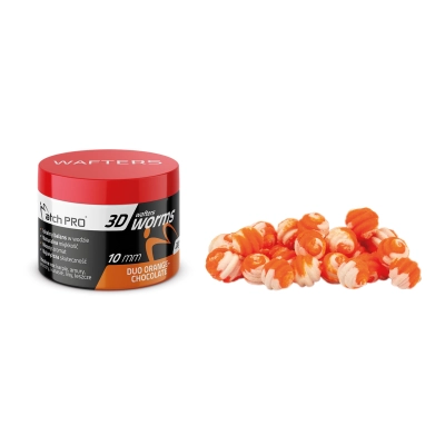 3D WORMS WAFTERS DUO ORANGE-CHOCOLATE 10mm 20g MatchPro