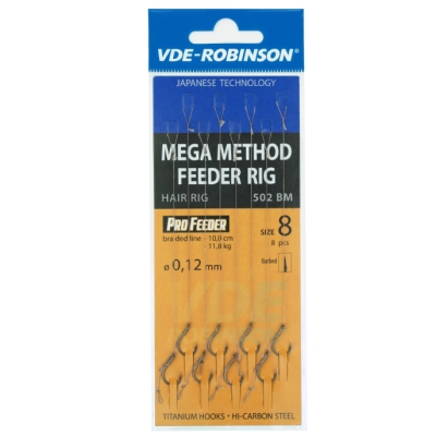 Przypon plecionka VDE-R z włosem Mega MF 502BM rozm. 6, śr. 0,180mm