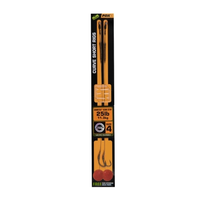 Fox Haki z Przyponem Curve Short nr8 20lb 2szt