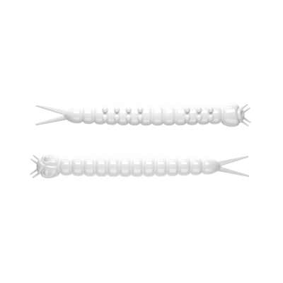 LIBRA LURES - SLIGHT WORM 38 - 001 WHITE - CHEESE