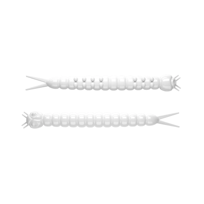 LIBRA LURES - SLIGHT WORM 38 - 001 WHITE - CHEESE