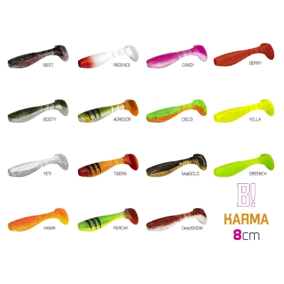 Top Mix przynęt Delphin KARMA UVs / t 8cm / Perchy + Redface + Candy + Hawai + Best