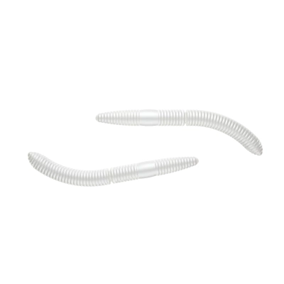 LIBRA LURES - FATTY D'WORM 75 - 004 SILVER PEARL - CHEESE