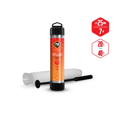 Delphin PVA n’tastic mesh na rurze TUBE+PUNGER / 7 m - 25mm 25 mm (wąski) / powolne rozpuszczanie