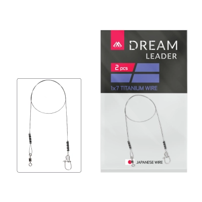 PRZYPON TYTANOWY - DREAM LEADER - TITANIUM 1x7 15cm/10LB/4.5kg - op.2szt.