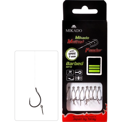 PRZYPON MF - Z IGŁĄ - hak z zadziorem nr 10 / żyłka: 0.20mm/10cm - op.8szt.